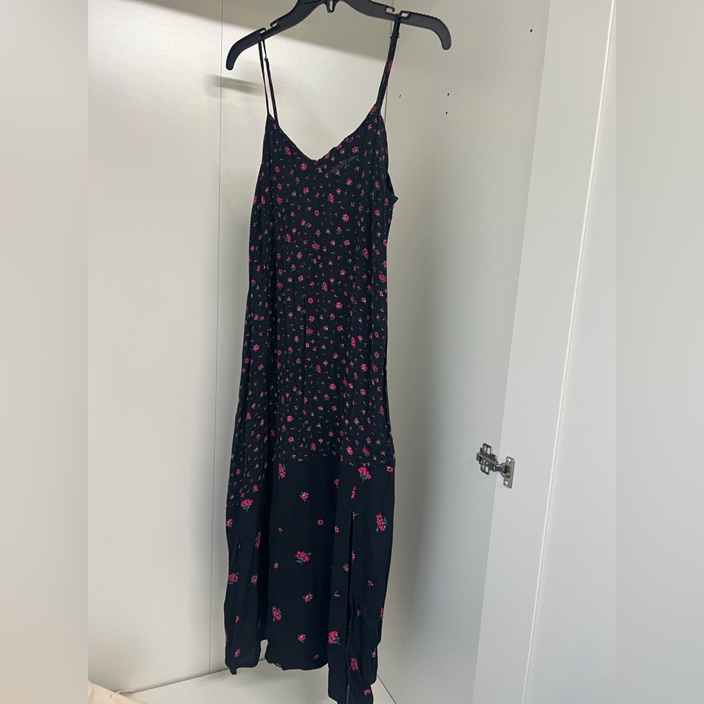 Floral Black and Pink Dress